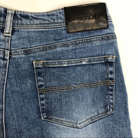 Express vintage high rise blue jeans - 11/12 - Picture 5 of 6